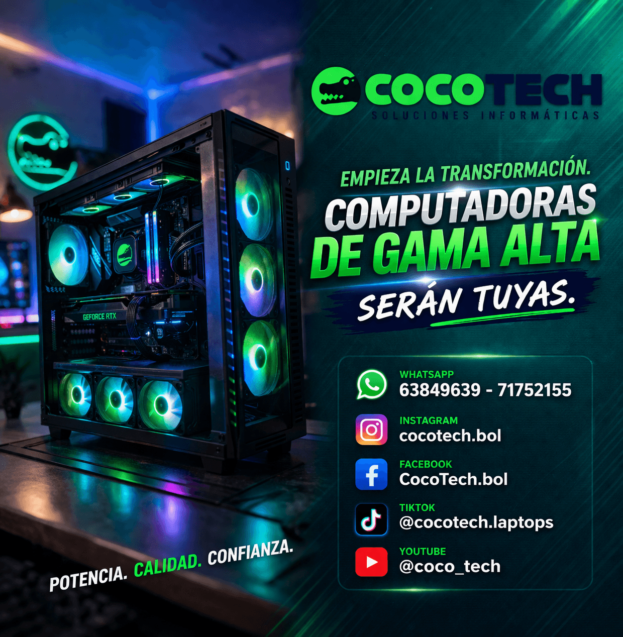 Setup de computadoras de Cocotech